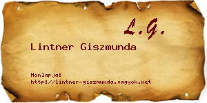 Lintner Giszmunda névjegykártya
